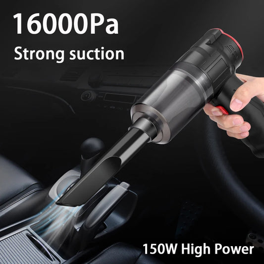 16000Pa Car Wireless Vacuum Cleaner 150W 2 In 1 Blowable Cordless Handheld Auto Vacuum Home & Car Dual Use Mini Vacuum Cleaner