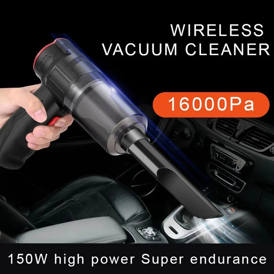 16000Pa Car Wireless Vacuum Cleaner 150W 2 In 1 Blowable Cordless Handheld Auto Vacuum Home & Car Dual Use Mini Vacuum Cleaner